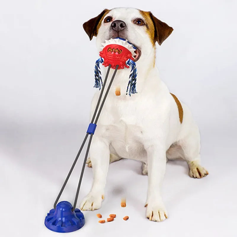 Brinquedo de silicone para cachorro rebocador, copo de sucção de silicone, bol